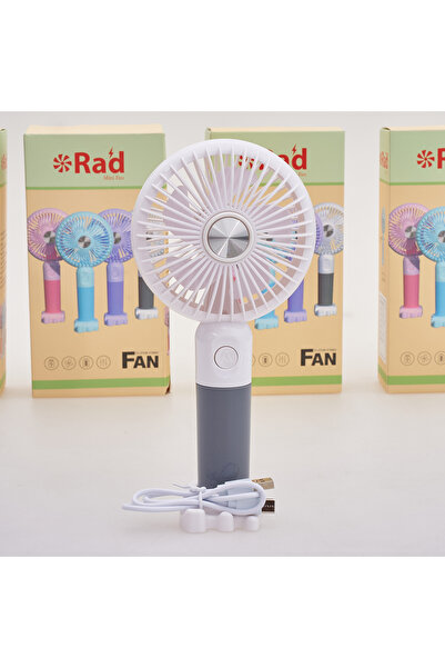 RAD MİNİFAN Turbo Üfleme 3 kademeli Işıklı El Ve Masa Fanı Taşınabilir Şarjlı...