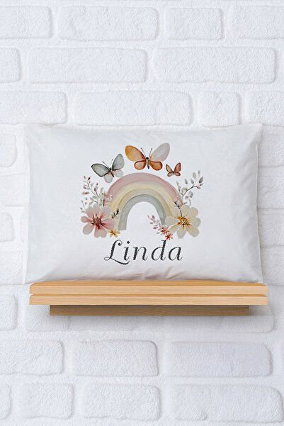 Pia Baby İsimli Kız Bebek Yastık Kılıfı 35*45 cm %100 Pamuk İsme Özel