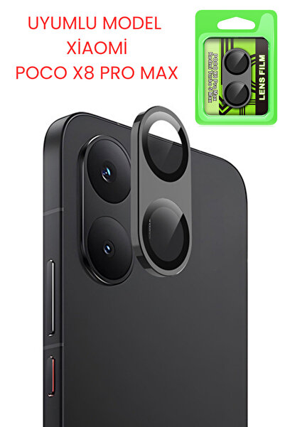İncisoft Xiaomi Poco X8 Pro Max Uyumlu Kamera Lens Koruyucu Temperli Cam Çizi...