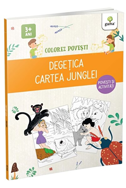 Tiki-Tan Carte educativa pentru copii, Colorez Povesti, Degetica & Cartea Jun...