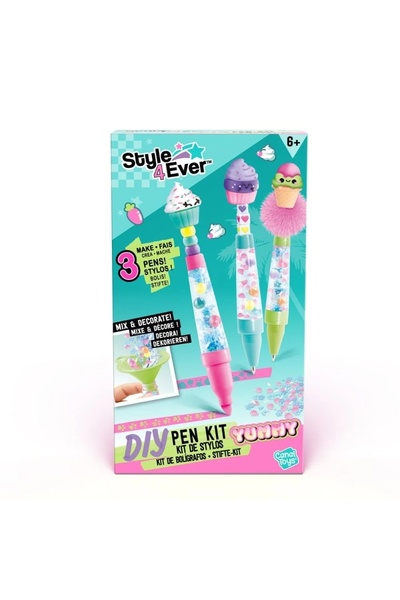 Noriel Set de creat 3 pixuri, Style 4 Ever, Kawaii, Pentru copii, Albastru