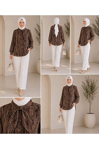 MODA ADEN Women&Kids FULAR DETAYLI GÖMLEK