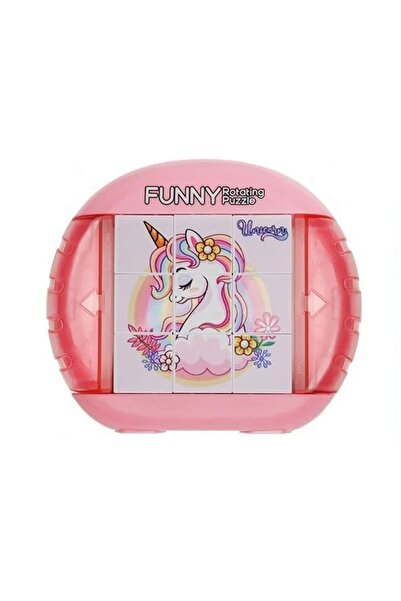 Noriel Puzzle rotativ 4 in 1, Unicorn, Pentru copii, Roz