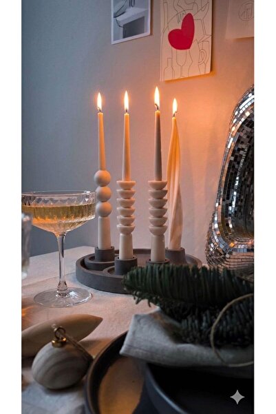 SCA CANDLE Dekoratif mum Şamdanlık Mum ikili mum Prdra Pembesi Bebeksi pembe ...