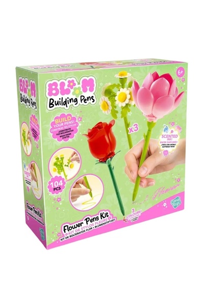 Noriel Set de creat 3 pixuri cu cerneala parfumata, Bloom, Flower