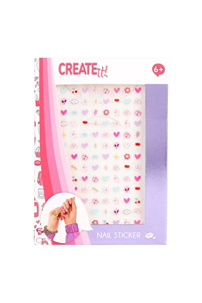 Create It Creative manicure set with stickers, For children, Model 1, Multicolor
