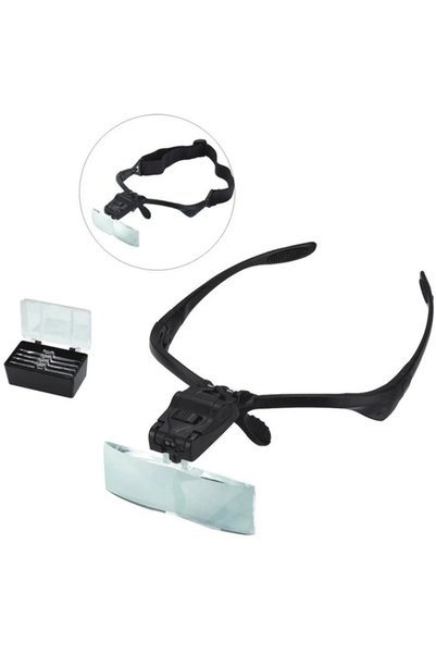 Epilons -Işıklı Gözlük Büyüteç - 5 Farklı Lens 9892B