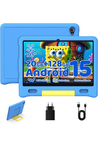 JENBIZZ Tabletă pentru copii 10 inch, Android 15, Octa Core, 20GB+128GB+1TB, ...