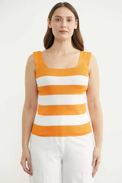 Sementa Πλεκτό Τρικό με Χοντρές Ρίγες και Λουράκια - Güneş