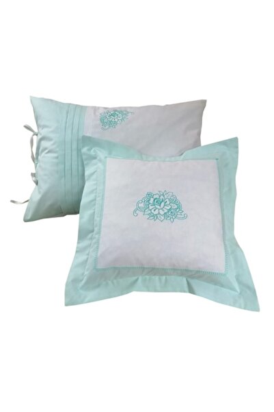 Casa Bucuriei Set of 2 Embroidered Pillowcases 50 x 50 cm