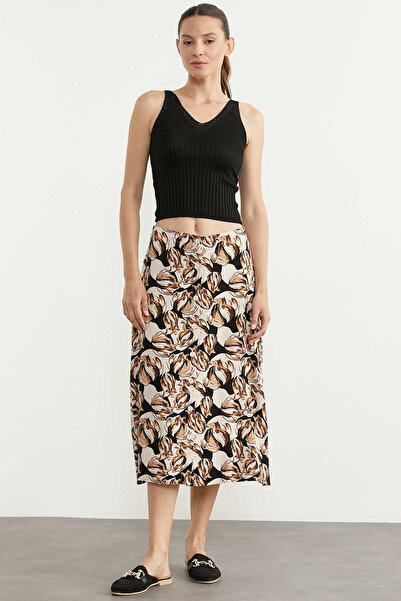 Sementa Πλεκτό εσώρουχο με λεπτές τιράντες και λαιμόκοψη V - Μαύρο