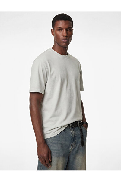 Koton Μπλουζάκι βασικής γραμμής με κοντό μανίκι και λαιμόκοψη ποδηλάτου, από ...