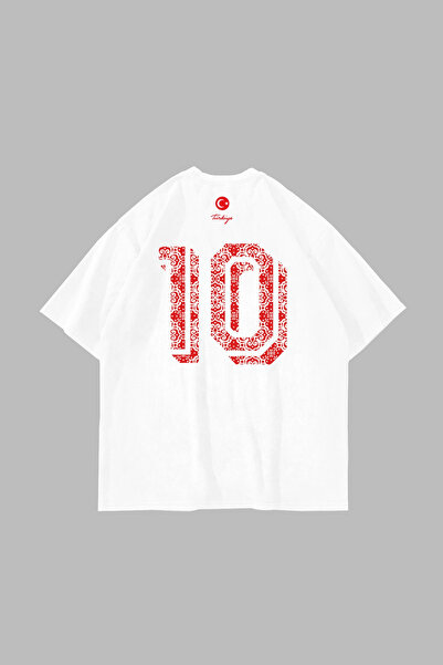 Sekizbiraltı Λευκό μπλουζάκι Unisex με στάμπα Türkiye VV2