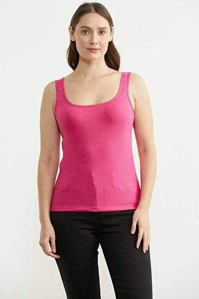 Sementa Βαμβακερό Αθλητικό Τοπ με Χοντρές Τιράντες - Φούξια
