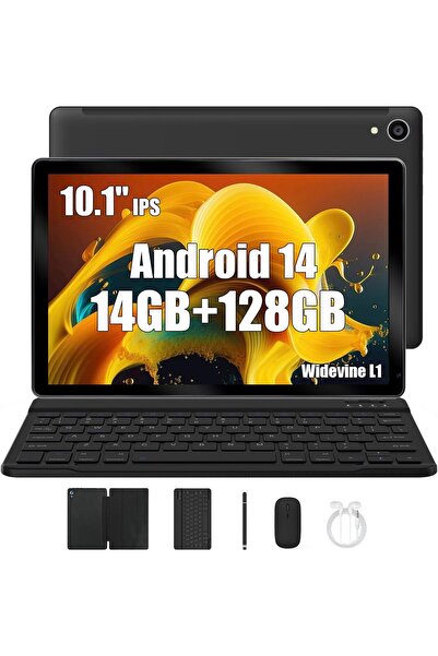 JENBIZZ Tabletă de 10 inch, Android 14, Octa Core 2.0GHz, 14GB+128GB, Ecran H...