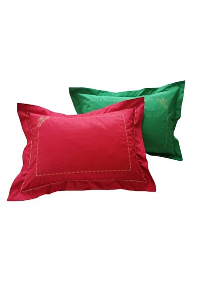 Casa Bucuriei Set de 2 fețe de pernă brodate 45 x 45 cm