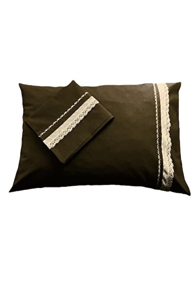 Casa Bucuriei Set 2 x Pillowcase with Embroidered Detail, 50/60 cm