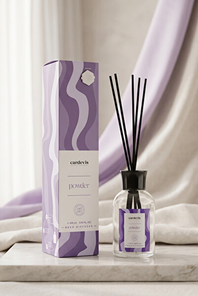 cardevis Powder Reed Diffuser 100 ml | Pudramsı & Temiz Kalıcı Oda Kokusu