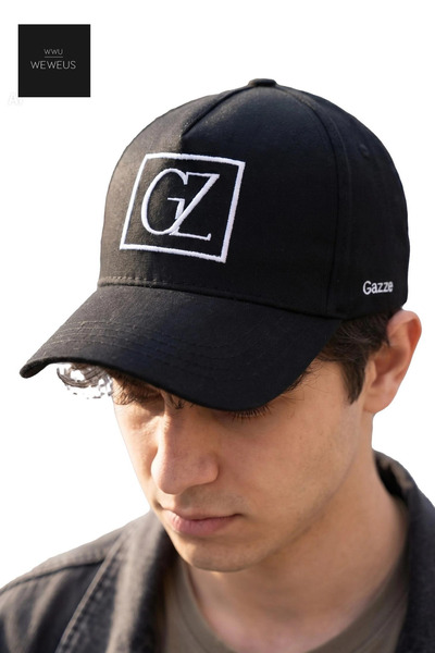 Weweus Yeni Akım Gazze Destekli GZ İşlemeli Siyah Spor Unisex Kadın Erkek Şapka