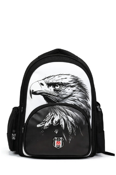 Beşiktaş Rucsac școlar cu fermoar, cu 4 compartimente, cu imprimeu pentru cop...