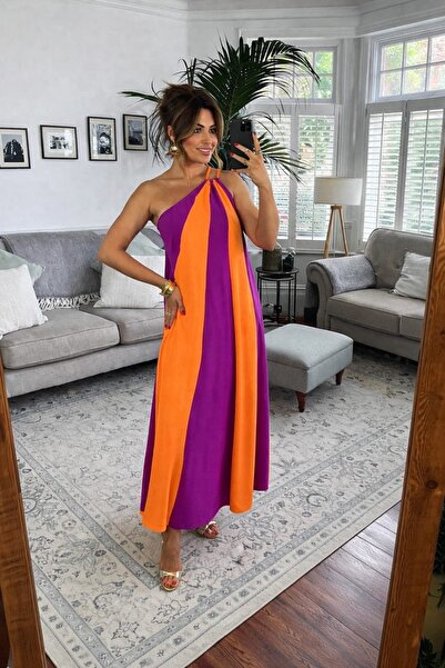 RENGİNİSTANBUL BUTIK RENGİN ATELİER GRAPED MAXİ DRESS