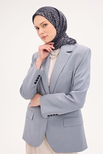 Silk Home وشاح تينسل مونار بنمط عثماني بلون أنثراسايت داكن 90