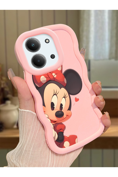 Hontinga Redmi 15C 5G Uyumlu Darbeye Dayanıklı Basit Pembe Silikon Telefon Kı...