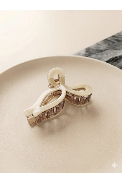 PABALAS Κρεμ Ακρυλικό Κλιπ Μαλλιών – Πολυτελές Ακρυλικό Μινιμαλιστικό Κλιπ Μα...