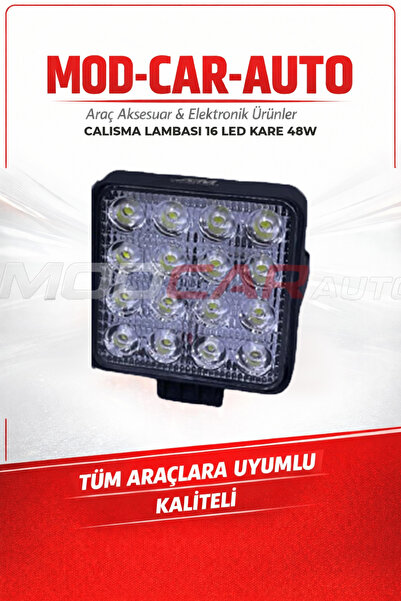 MODxAUTO Araba Kamyonet Traktör 16 Ledli Çalışma Lambası 48 Volt Güçlü ve Yük...