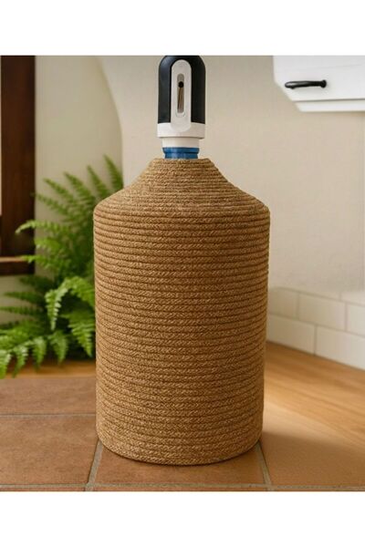 JÜTEX HOME Θήκη για μπουκάλια από άχυρο γιούτας με σχέδιο μπαμπού, εμφάνιση φ...