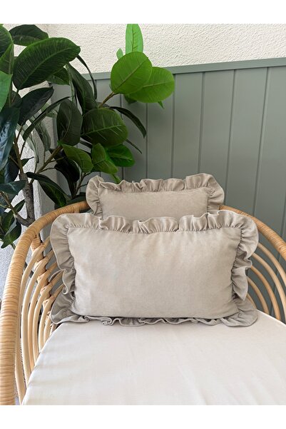 Decamor home Κάλυμμα μαξιλαριού με βολάν Moon Stone 1 τεμάχιο