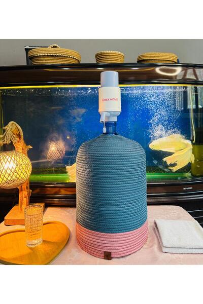 JÜTEX HOME Θήκη για μπουκάλια από άχυρο γιούτας με σχέδιο μπαμπού, εμφάνιση φ...