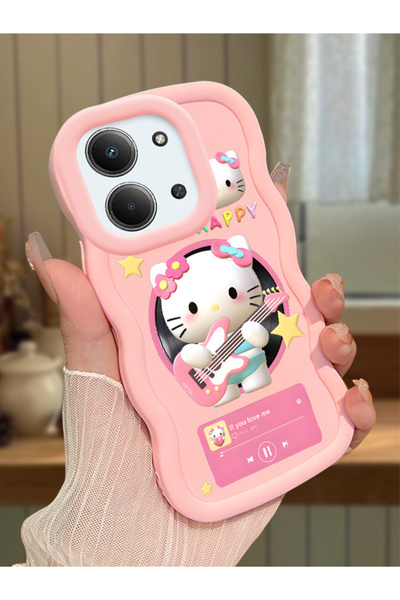 Hontinga Redmi 15C 5G Uyumlu Darbeye Dayanıklı Basit Pembe Silikon Telefon Kı...