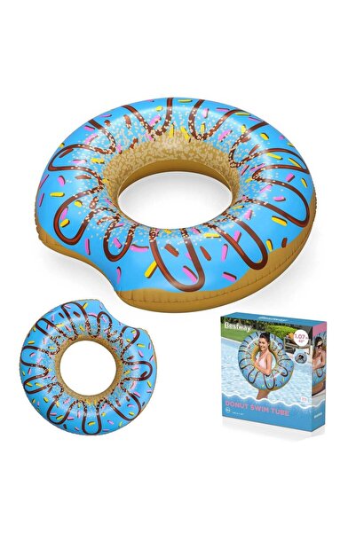 BESTWAY Colac gonflabil Donut Albastru diametru 107 cm, pentru copii peste 12...