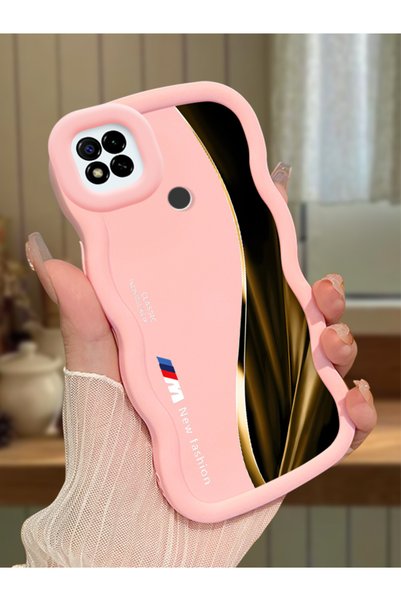 Hontinga Redmi 10A Compatible Shockproof Simple Pink Silicone Phone Case Cove...
