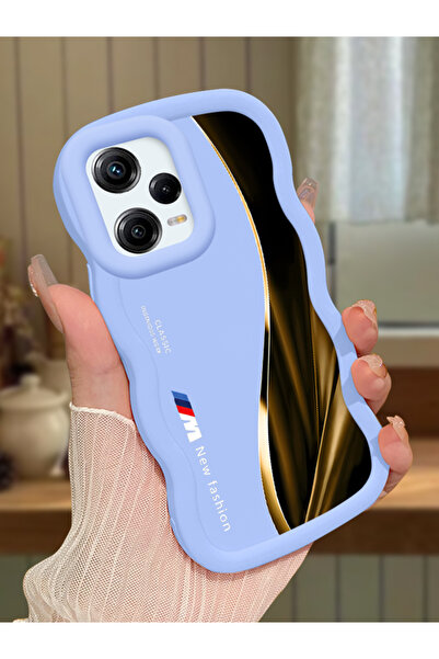 Hontinga Redmi Note 12 Pro 5G Uyumlu Darbeye Dayanıklı Basit Mavi Silikon Tel...