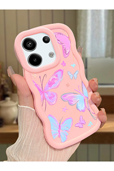 SLIMFELT Redmi Note 13 Pro 5G Uyumlu Yüksek Kalite Kelebek Silikon Kılıf, Dar...