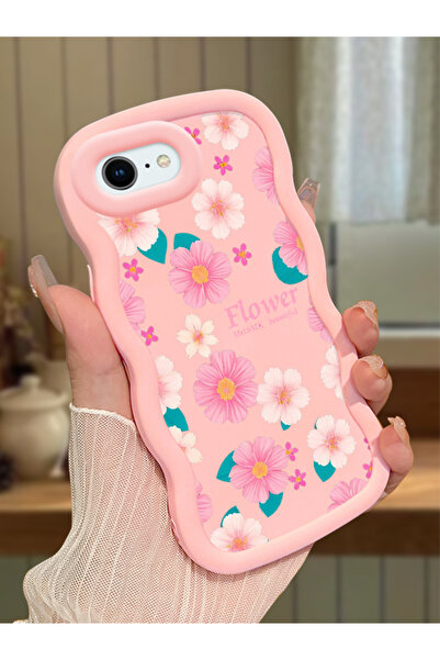 Hontinga iPhone 7 Uyumlu Darbeye Dayanıklı Basit Pembe Silikon Telefon Kılıfı...