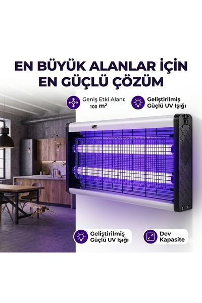 ORVİCA Büyük Boy Elektrikli Sivrisinek Yok Edici Sinek Öldürücü Hem Gece Lamb...
