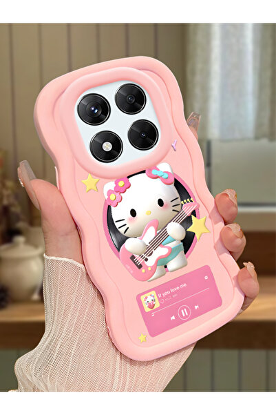 Hontinga Redmi Note 14 Pro 4G Uyumlu Darbeye Dayanıklı Basit Pembe Silikon Te...