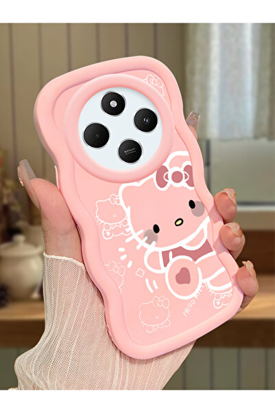Hontinga Redmi 14C Uyumlu Darbeye Dayanıklı Basit Pembe Silikon Telefon Kılıf...