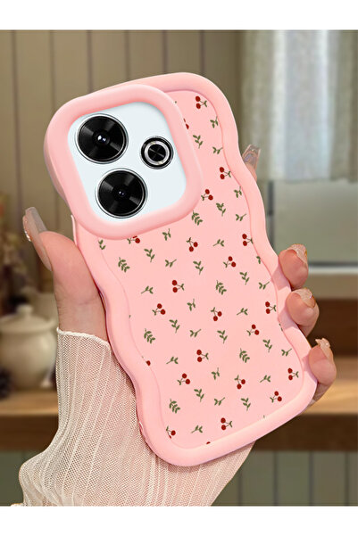 Hontinga Redmi 13 Uyumlu Darbeye Dayanıklı Basit Pembe Silikon Telefon Kılıfı...