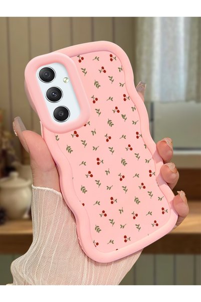 Hontinga Samsung Galaxy A34 5g Compatible Shockproof Simple Pink Silicone Pho...