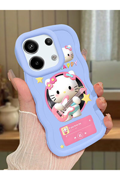 Hontinga Redmi Note 13 Pro 5G Uyumlu Darbeye Dayanıklı Basit Mavi Silikon Tel...