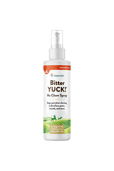 NaturVet Bitter YUCK! No Chew Spray, 8 oz Liquid, Bitter-Tasting Training & D...