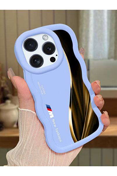 Hontinga iPhone 16 Pro Max Uyumlu Darbeye Dayanıklı Basit Mavi Silikon Telefo...