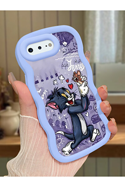 Hontinga iPhone 8 Plus Uyumlu Darbeye Dayanıklı Basit Mavi Silikon Telefon Kı...
