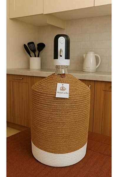 JÜTEX HOME Θήκη για μπουκάλια από άχυρο γιούτας με σχέδιο μπαμπού, εμφάνιση φ...