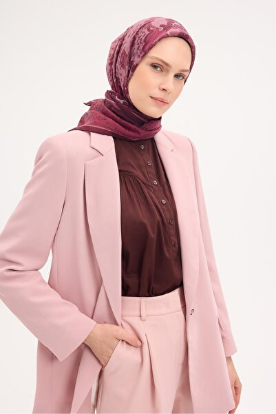 Silk Home وشاح تينسل مونار بنمط الفوشيا الداكن 90x90