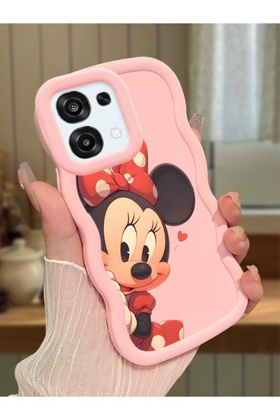 Hontinga Oppo A6 Pro Compatible Shockproof Simple Pink Silicone Phone Case Mi...
